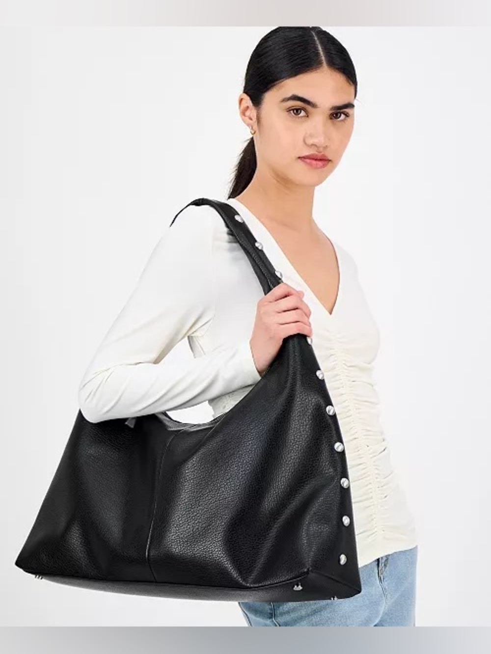INC International Concepts Macy’s exclusive Nyrah Studded Hobo Bag (Big Bag!)